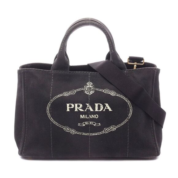 Prada CANAPA Canvas Tote Bag - Picture 1 of 10
